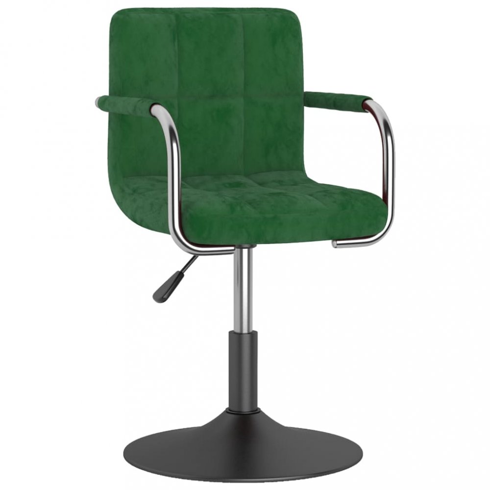Otočná stolička kov / zamat Dekorhome Tmavo zelená