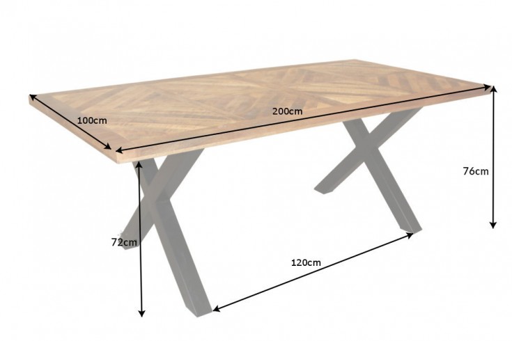 Jedálenský stôl ARKAS X Dekorhome 200x100x78 cm