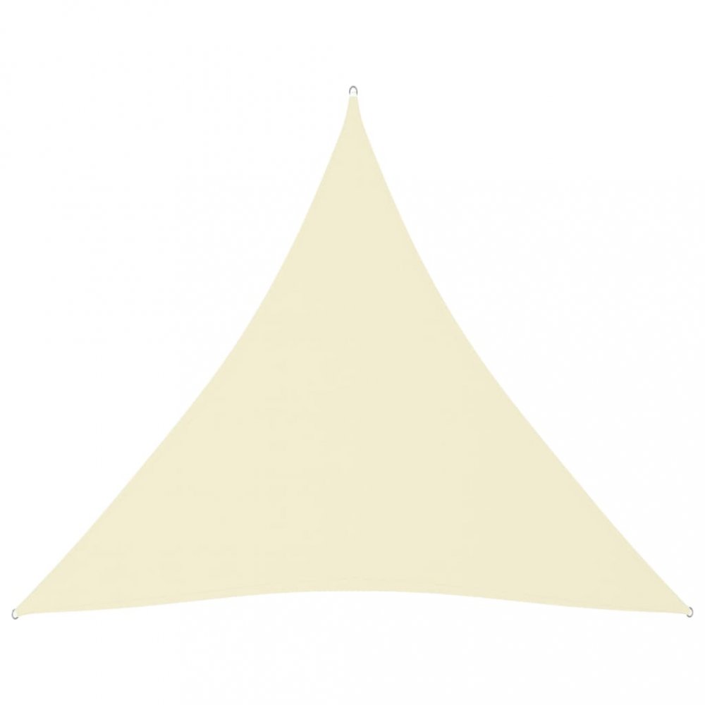 Stínící plachta trojúhelníková 4x4x4 m oxfordská látka Dekorhome Krémová