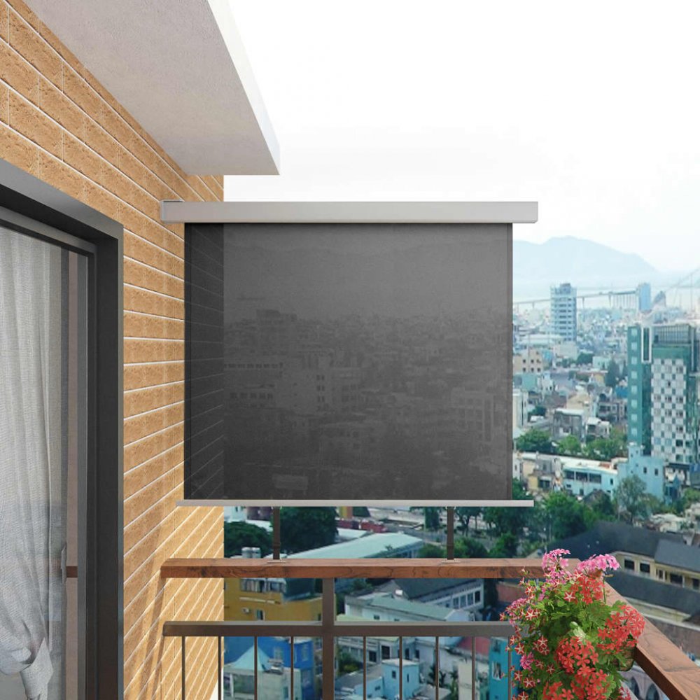 Balkónová zástena 150x200 cm Dekorhome Sivá