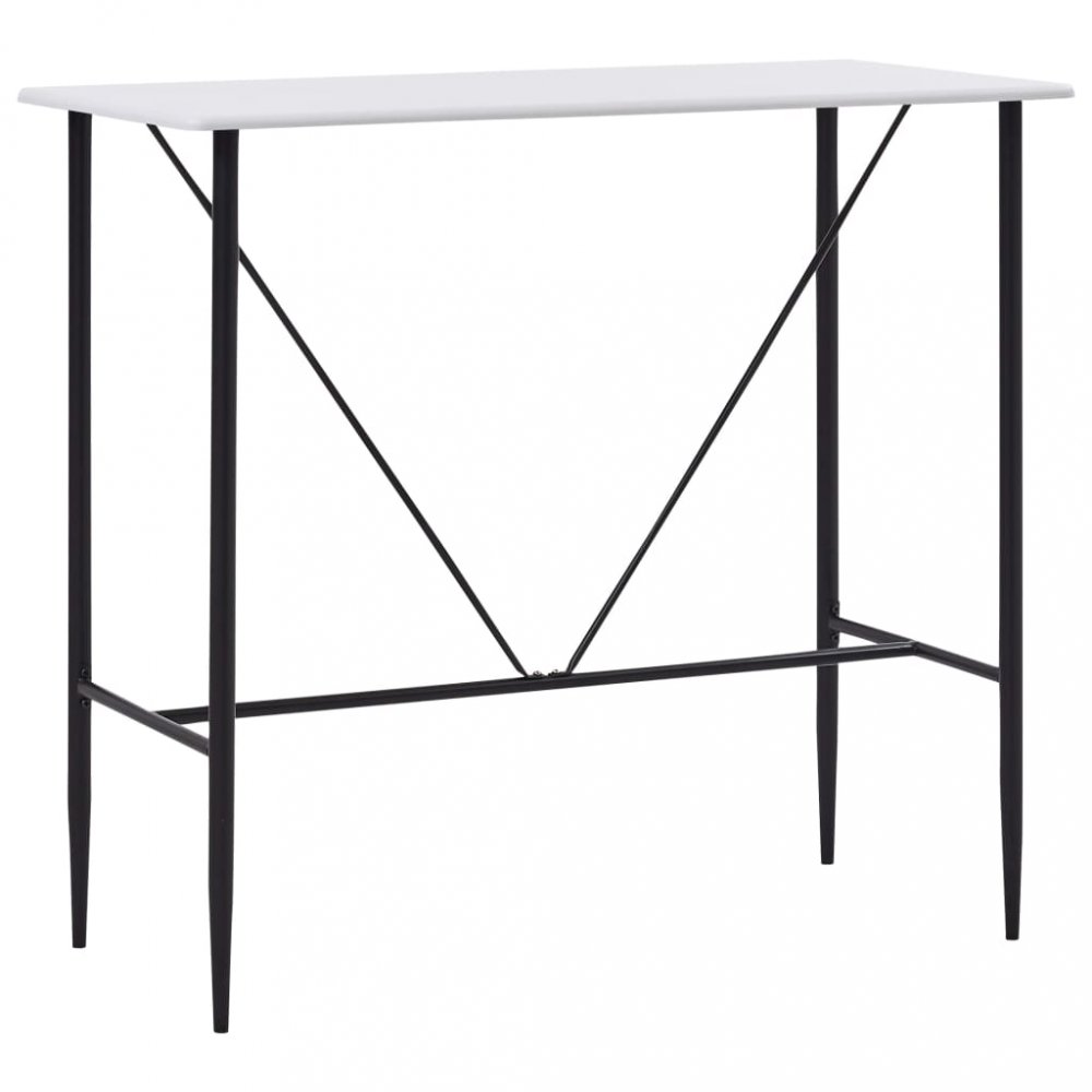 Barový stôl 120x60 cm Dekorhome Biela