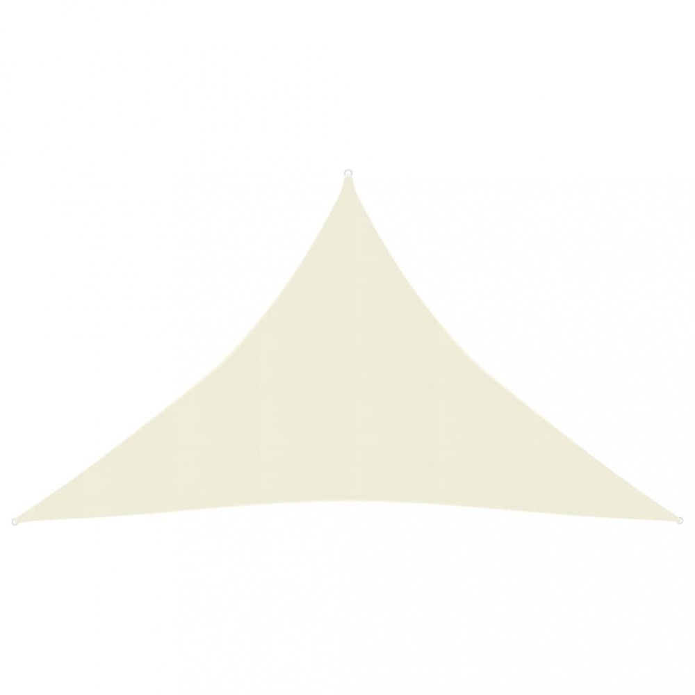 Tieniaca plachta trojuholníková HDPE 3 x 3 x 3 m Dekorhome Krémová