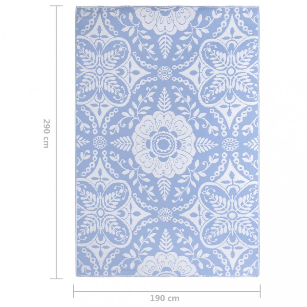 Vonkajší koberec PP modrá Dekorhome 190x290 cm