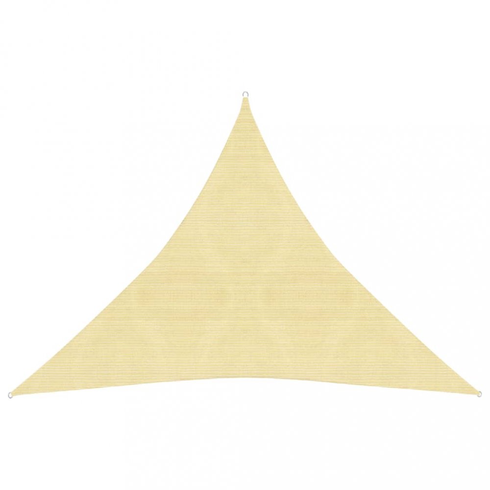 Tieniaca plachta trojuholníková HDPE 3 x 3 x 3 m Dekorhome Béžová