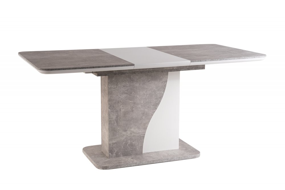 Rozkládací jídelní stůl SYRIUS Signal Bílá / beton