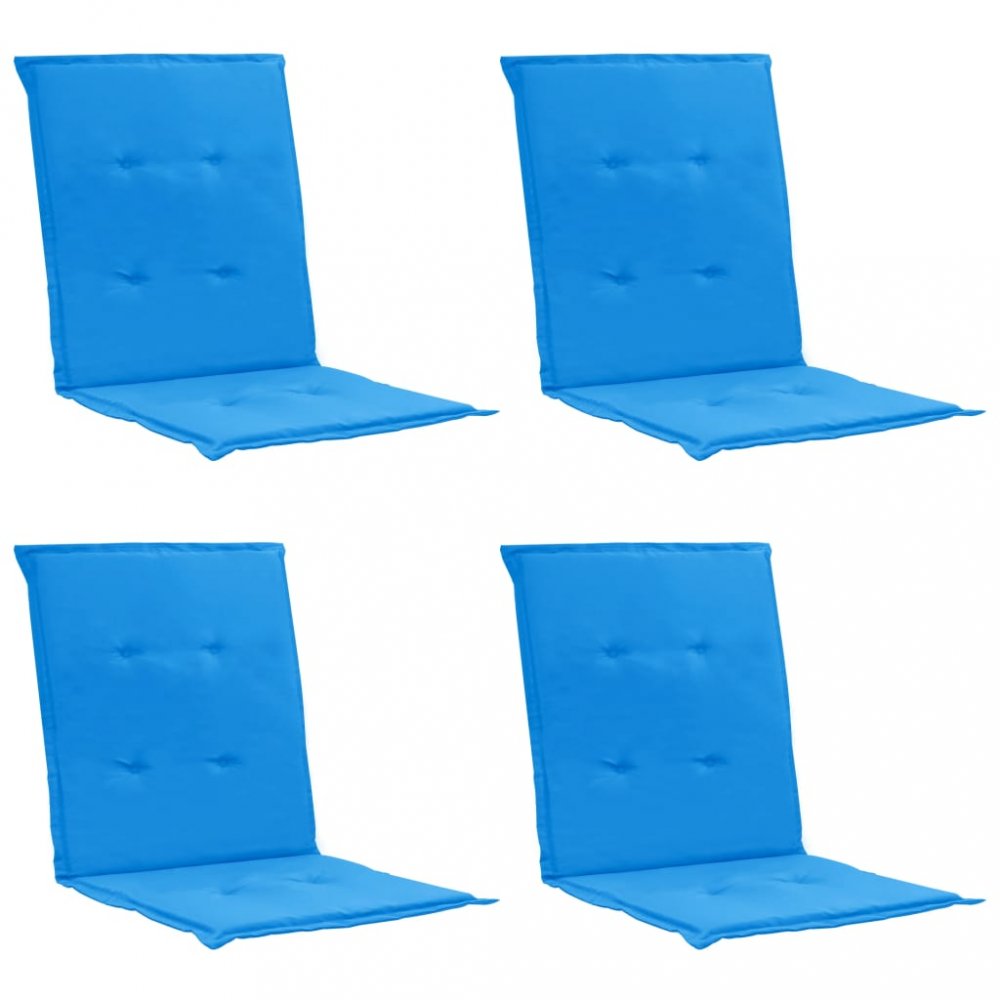 Vodeodolné podušky na záhradné stoličky 4 ks Dekorhome Modrá