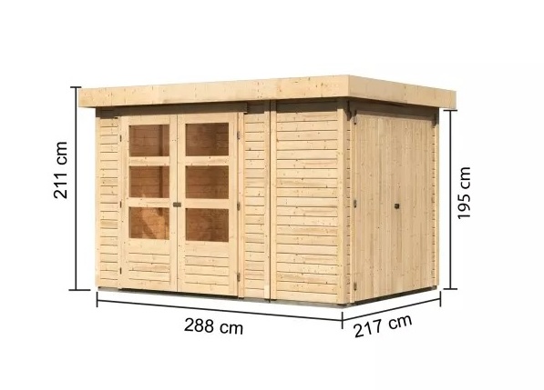 Dřevěný zahradní domek RETOLA 2 Lanitplast 288 cm