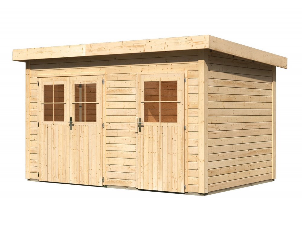Dřevěný zahradní domek 364 x 244 cm Dekorhome Smrk