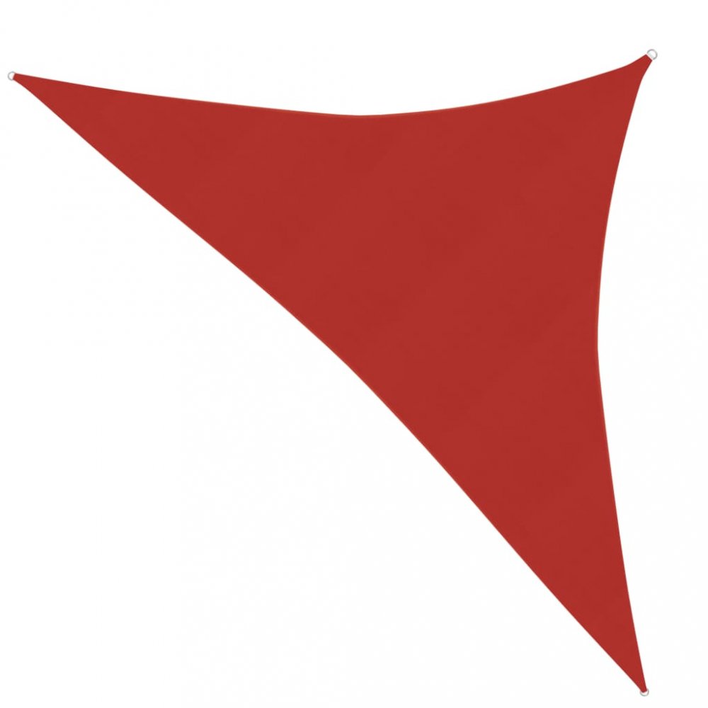 Tieniaca plachta trojuholníková HDPE 3 x 3 x 3 m Dekorhome Červená