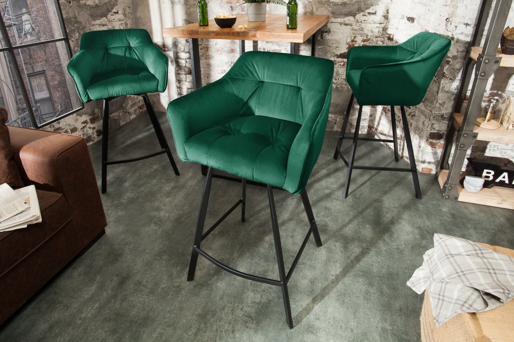 Barová židle LADON Dekorhome Zelená