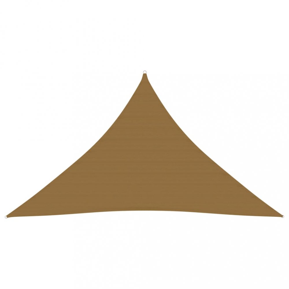 Tieniaca plachta trojuholníková HDPE 2,5 x 2,5 x 3,5 m Dekorhome Sivohnedá taupe