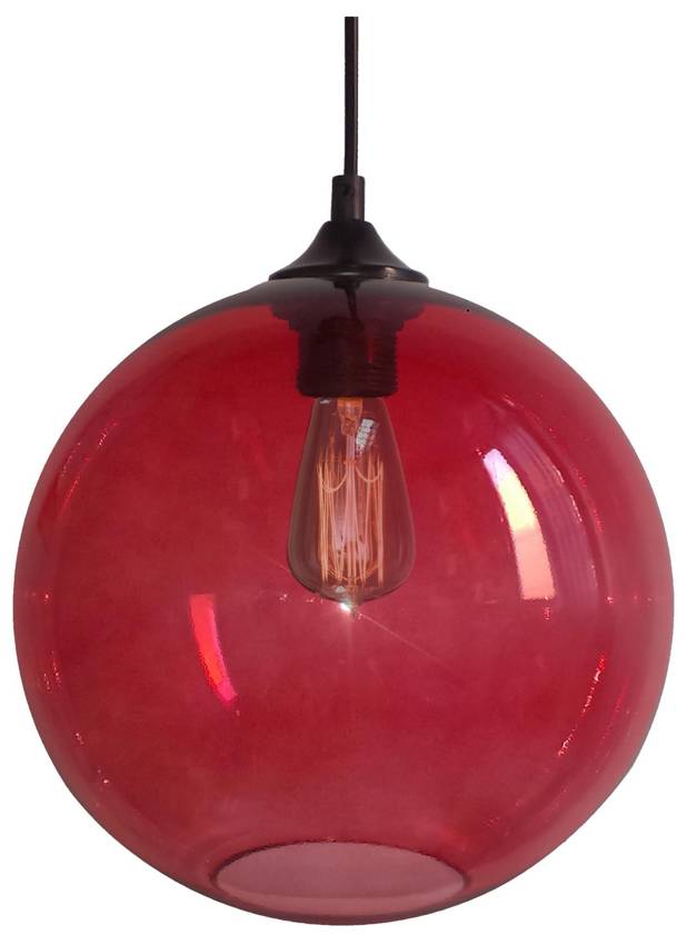 Závěsná lampa CEDISON s nastavitelnou výškou Candellux Červená