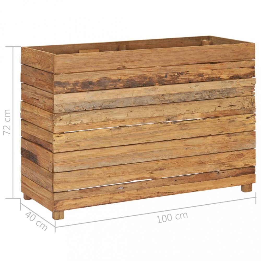 Zahradní truhlík teakové dřevo Dekorhome 100x40x72 cm