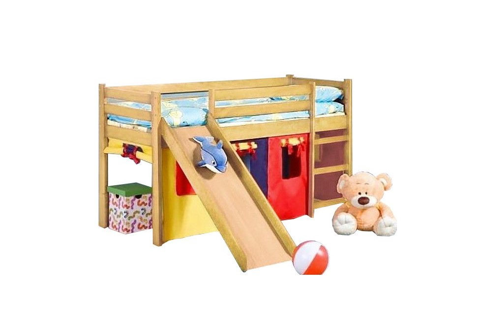 Dětská patrová postel se skluzavkou Neo Plus olše Halmar Borovice