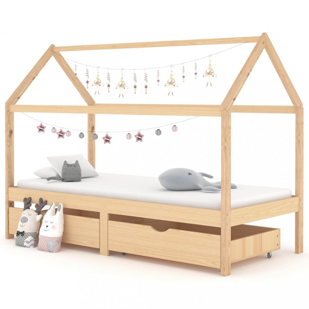 Dětská postel 80x160 borovice Dekorhome Přírodní dřevo