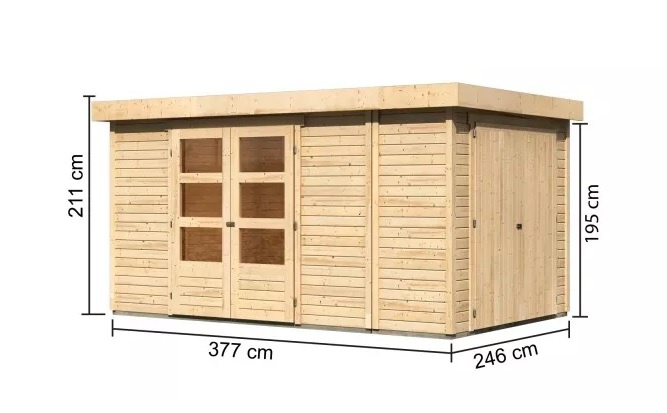 Dřevěný zahradní domek RETOLA 6 Lanitplast 377 cm