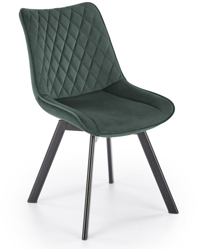 Otočná jídelní židle K520 Halmar Tmavě zelená