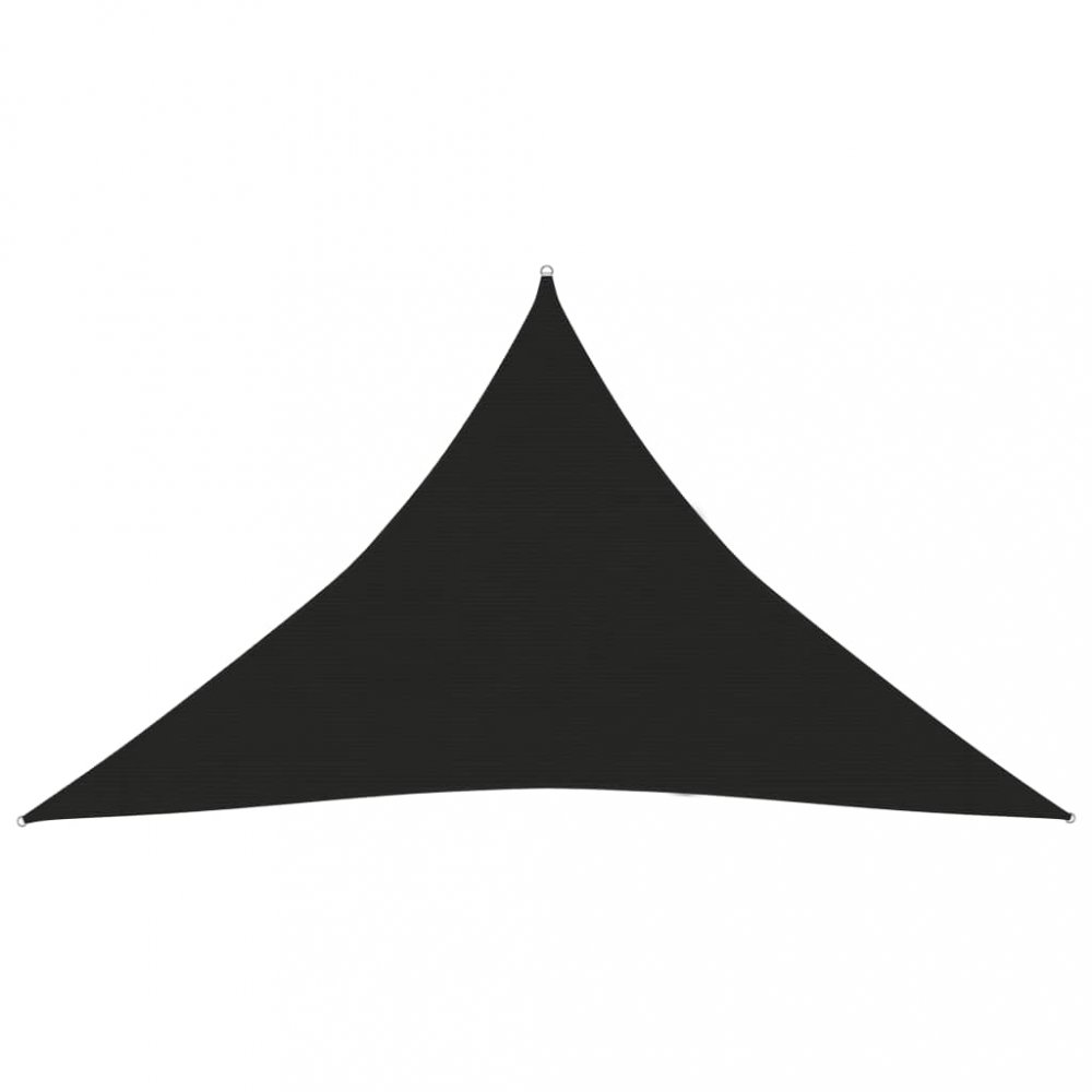Tieniaca plachta trojuholníková HDPE 3 x 3 x 3 m Dekorhome Čierna