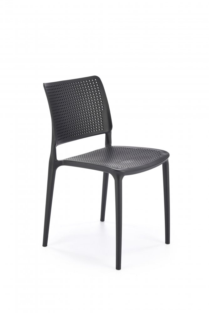 Stohovateľná jedálenská stolička K514 Halmar Čierna