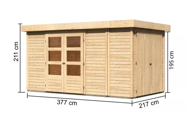 Drevený záhradný domček RETOLA 5 Lanitplast 377 cm