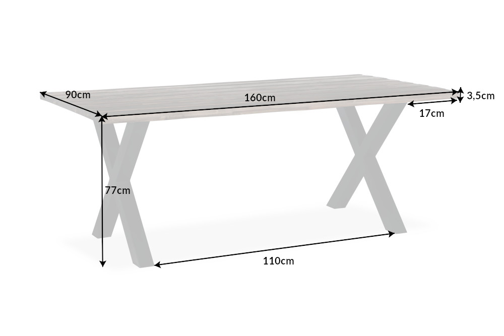 Jedálenský stôl TALOS Dekorhome 160x90x77 cm
