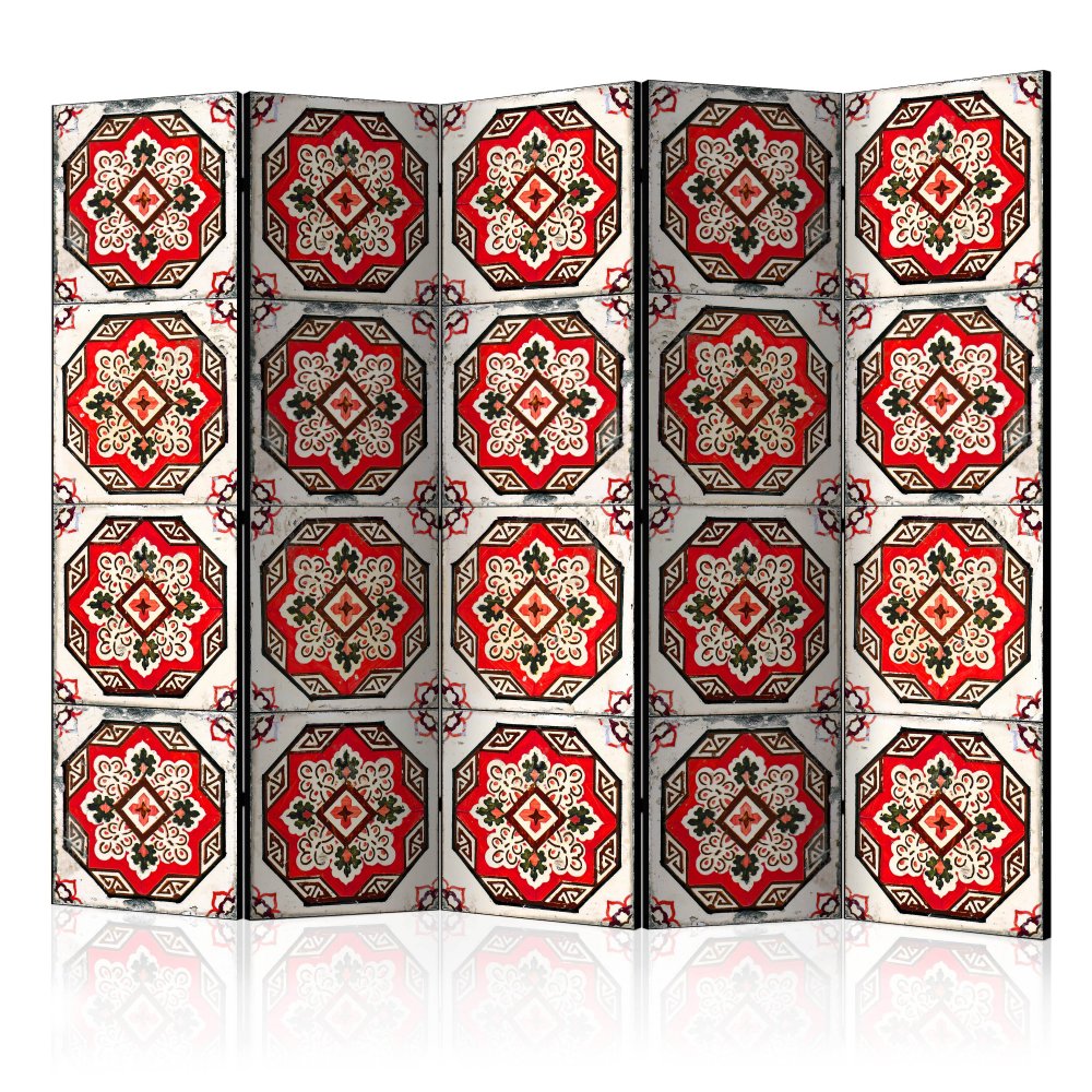 Paraván Dance of Red Line Dekorhome 225x172 cm (5-dílný)