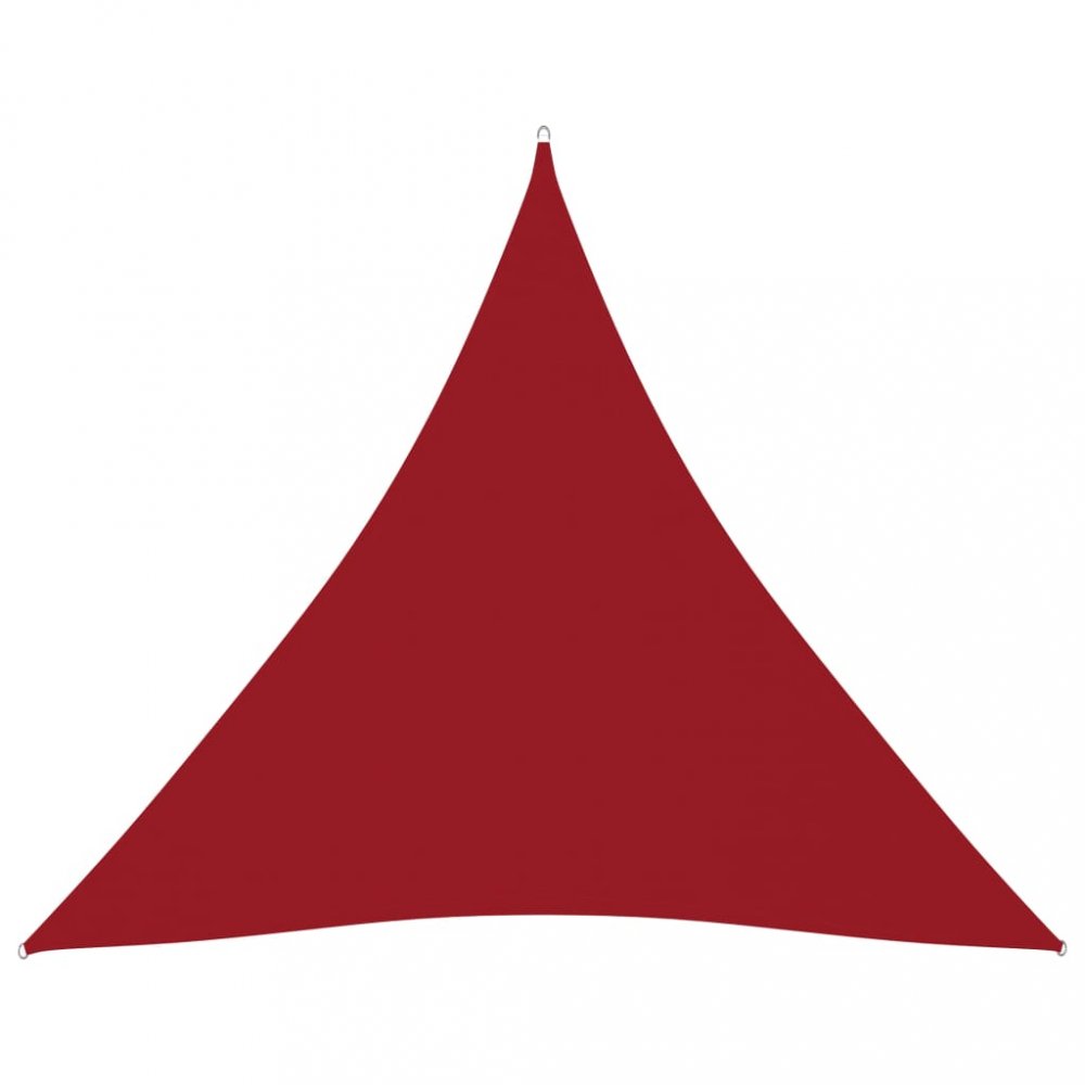 Tieniaca plachta trojuholníková 4x4x4 m oxfordská látka Dekorhome Červená