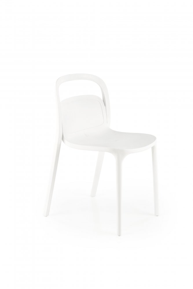 Stohovateľná jedálenská stolička K490 Halmar Biela