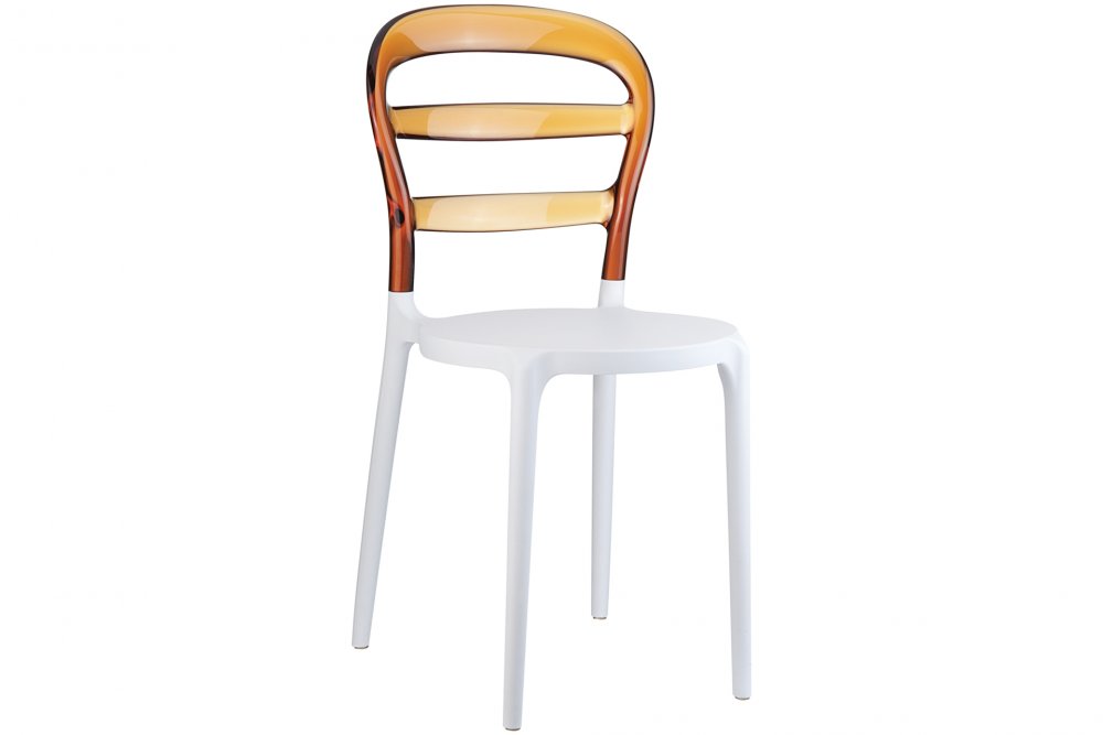 Jedálenská stolička Dekorhome Biela / hnedá