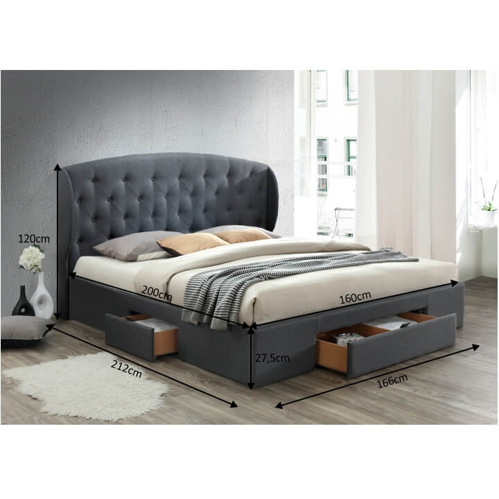 Manželská postel OLINA NEW Tempo Kondela 160 x 200 cm