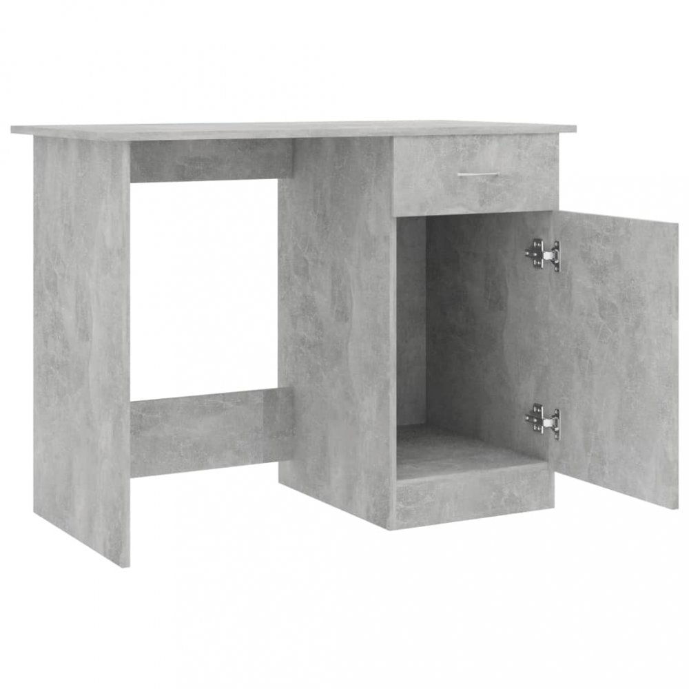 Psací stůl se skříňkou 100x50 cm Dekorhome Beton,Psací stůl se skříňkou 100x50 cm Dekorhome Beton