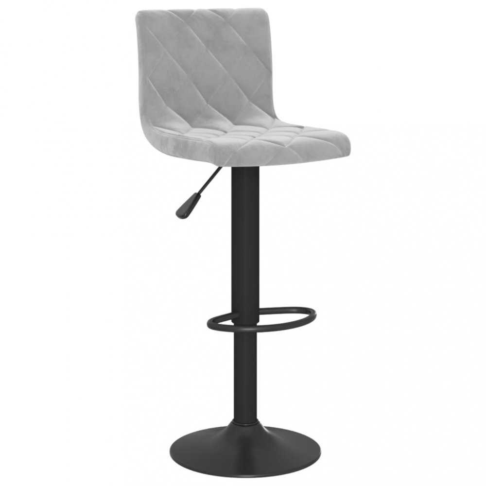 E-shop Barová stolička zamat / kov Dekorhome Svetlosivá