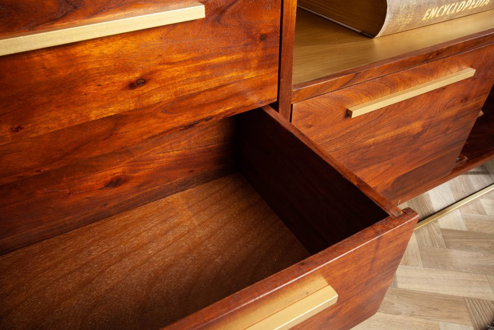 Komoda BASTET Dekorhome Přírodní dřevo Obrázek