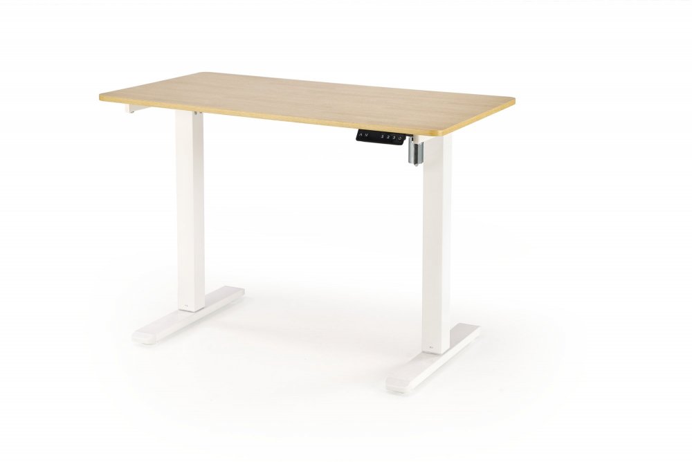 Výškovo nastaviteľný písací stôl B53 Halmar Dub zlatý / biela