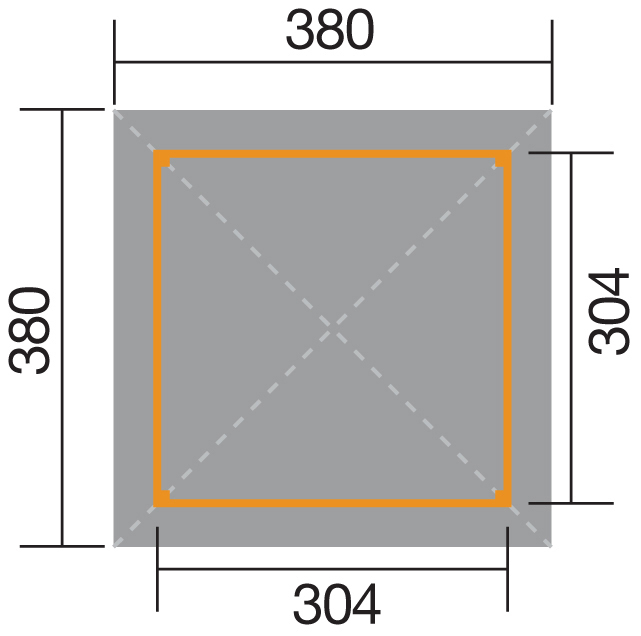 Drevený záhradný altánok 651 (3,8x3,8m) Weka