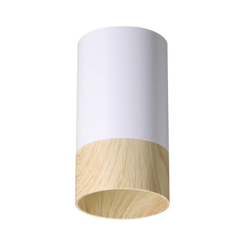 STROPNÉ SVIETIDLO CONTI 1X15W GU10 5,5/10 BIELA+DREVENÁ