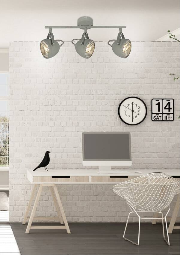 Nástenná lampa 3X50W GU10 betónovo sivá PENT