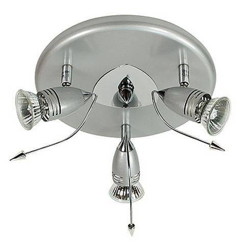 Stropné svietidlo Thunder 3*50W GU10 230V chróm antracit