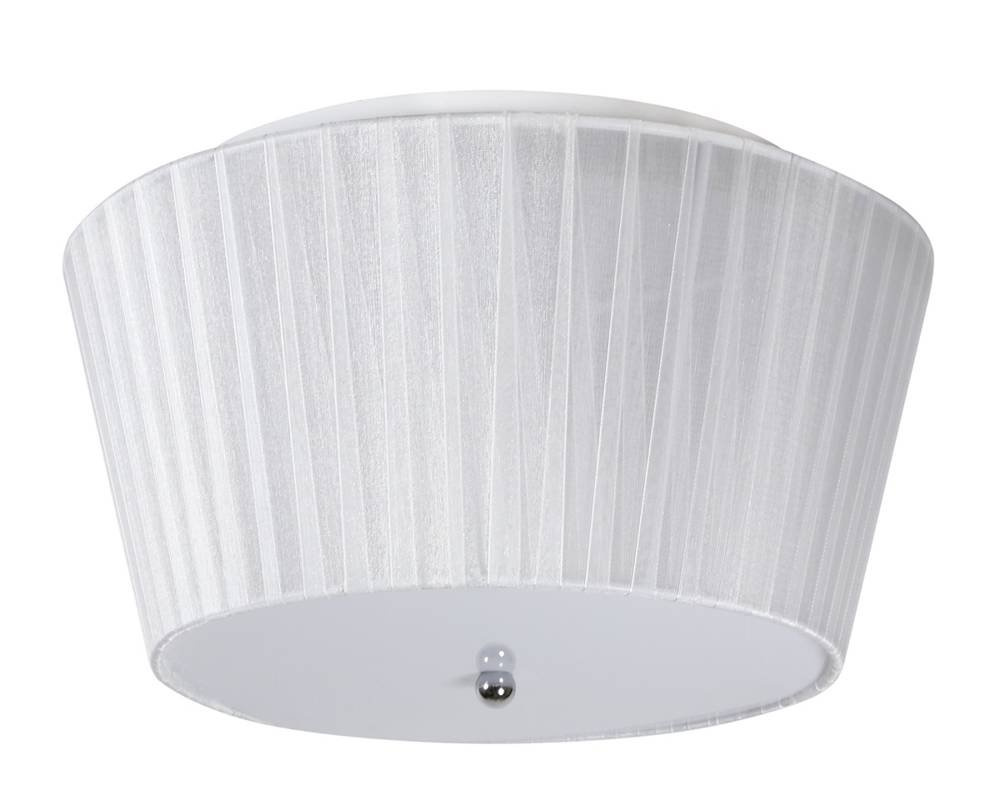Stropní lampa bílá LED 3W + 3x40W G9 organzové stínidlo Camea