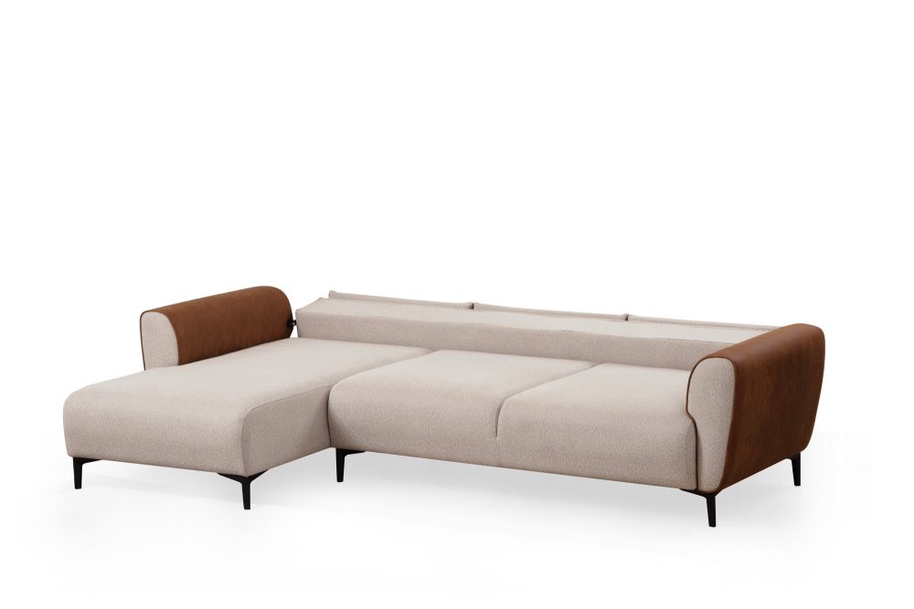Rohová rozkládací pohovka Aren Left - Beige, Cinnamon (obrázek 5)