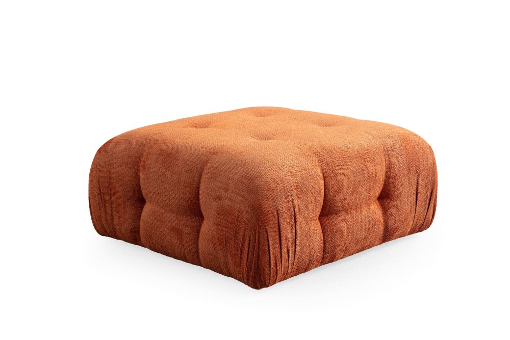 Rohová sedací souprava Amaris 3 Seater With Pouffe - Orange (obrázek 8)