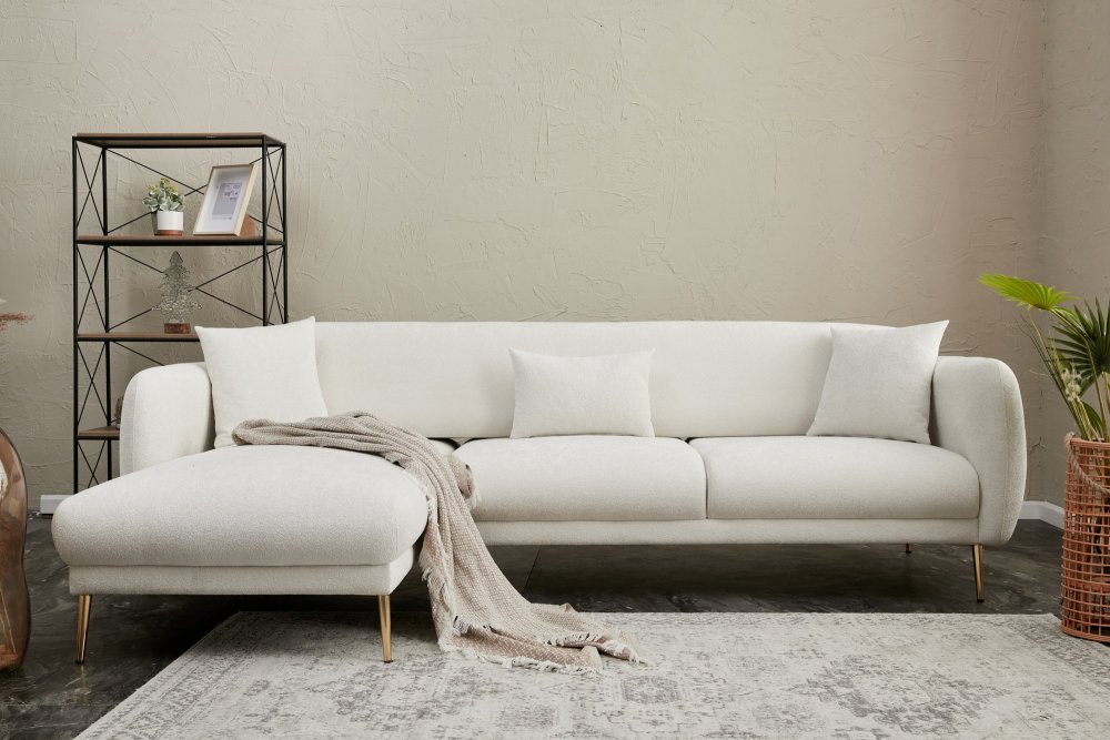 Rohová rozkládací pohovka Simena Left - Cream (obrázek 13)