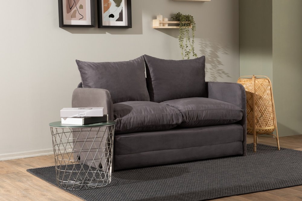 Dvoumístná rozkládací pohovka Saga 2-Seater - Grey (obrázek 11)