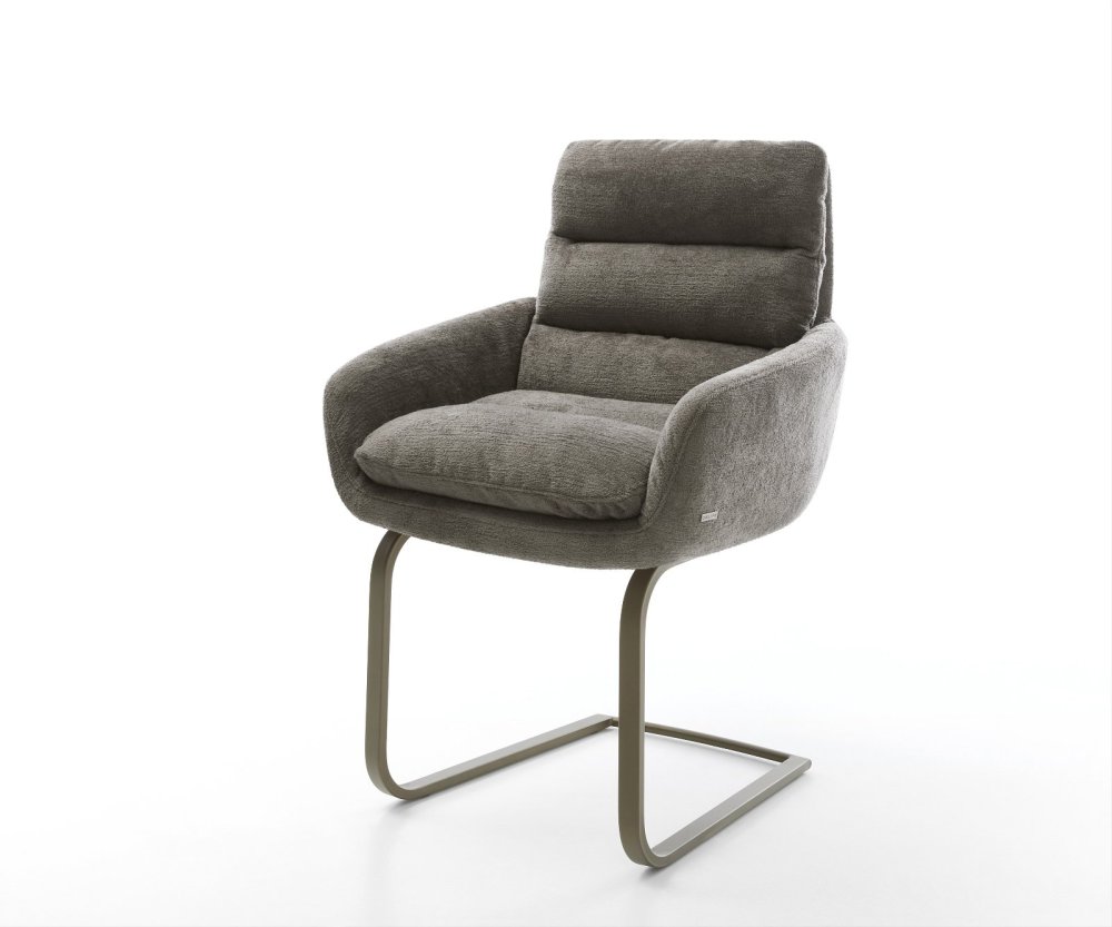 Konzolová podstava Abelia-Flex s opierkami bouclé mäkký tmavobéžová