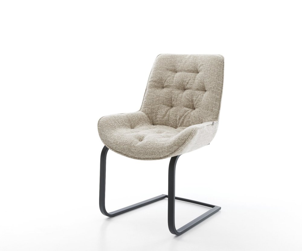 Konzolová jedálenská stolička Taimi-Flex tkanina mäkká béžová