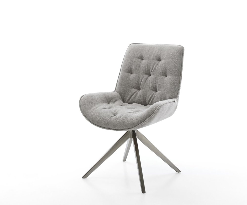 Jedálenská stolička Taimi-Flex texturovaná látka mäkký sivá krížová