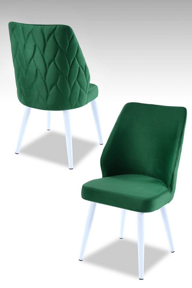 Súprava stoličiek (4 kusy) Pufi - Green, White