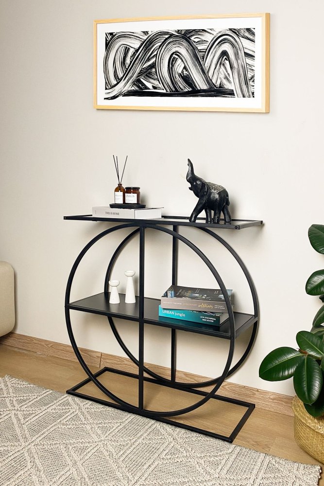 Príborník Cloudy - Black, Fume