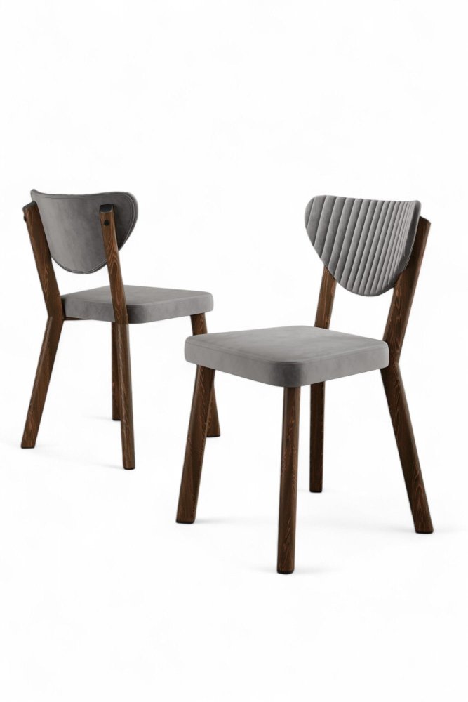 Sada židlí (4 kusy) Arfe - Grey, Brown (obrázek 2)