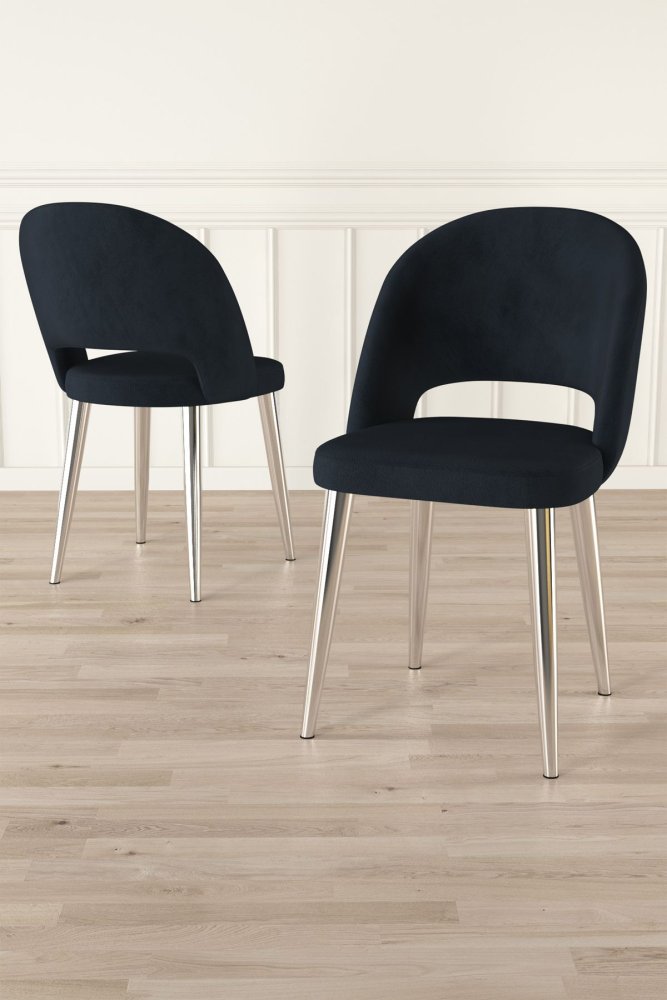 Súprava stoličiek (4 kusy) Pane - Anthracite, Chrome